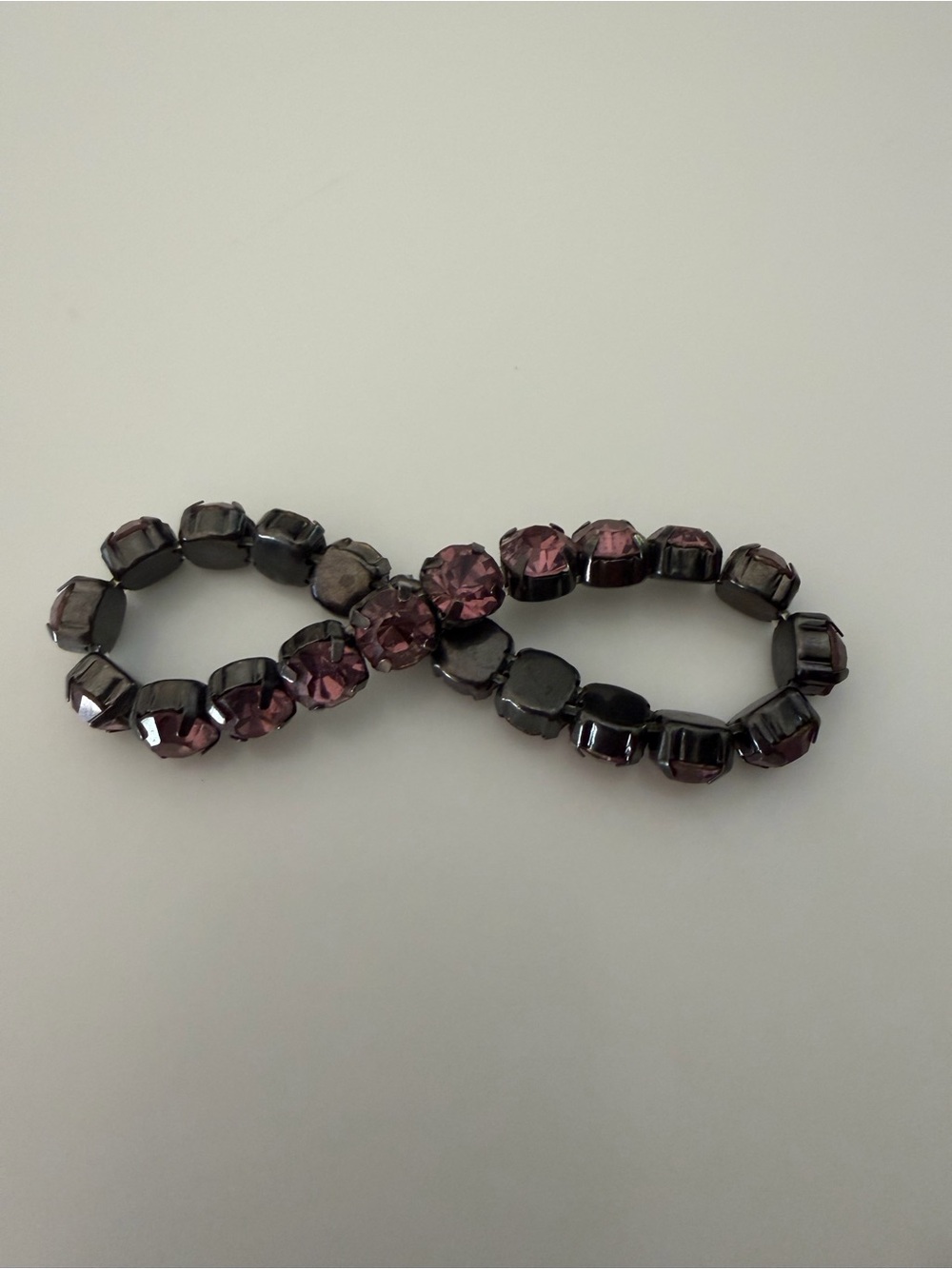 Purple Crystal Stretch Bracelet